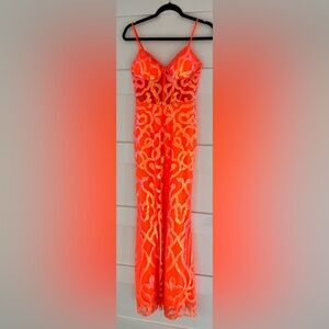 Blondie Nites Radiant Orange Dress